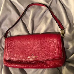 Kate Spade Red Leather clutch/wristlet